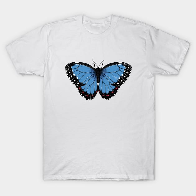 Blue morpho butterfly T-Shirt by katerinamk